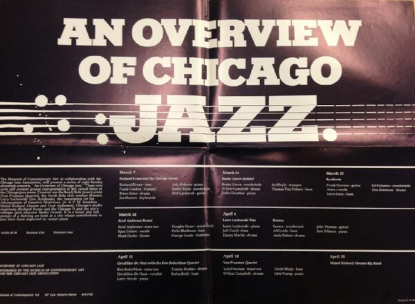 Poster for an Overview of Chicago Jazz event