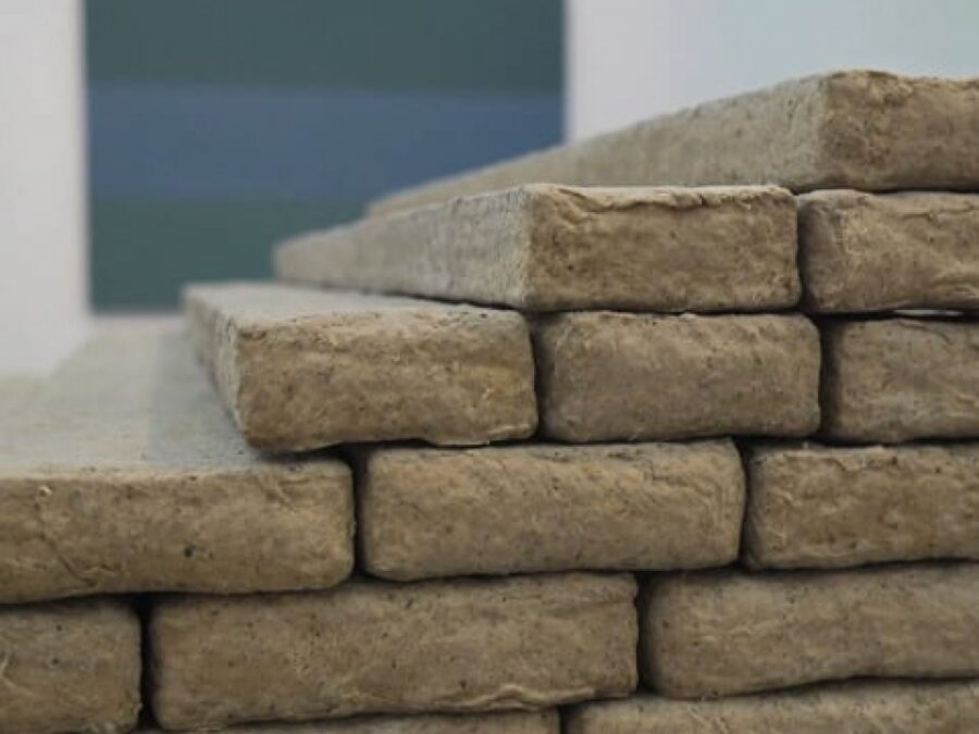 2x4-like objects are stacked to create a five step staircase