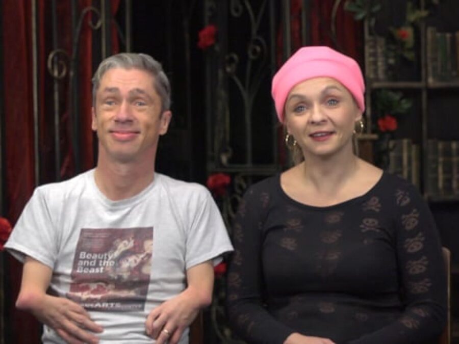 Interview still with Mat Fraser and Julie Atlas Muz