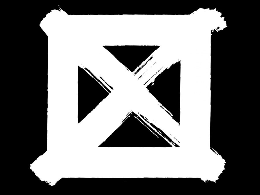 An x through a box