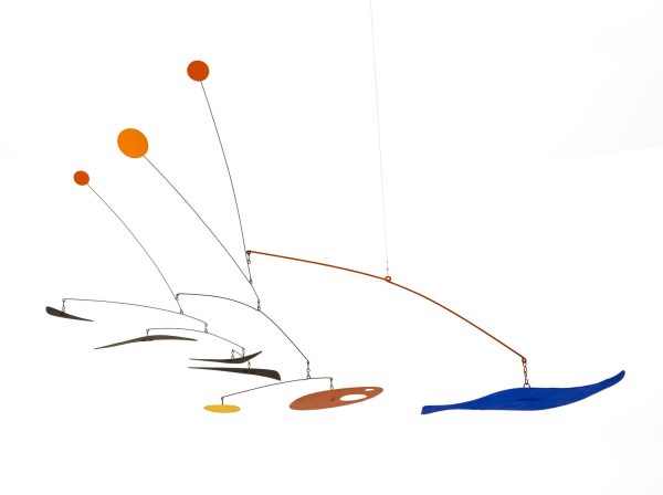 A colorful mobile balancing perfectly in air