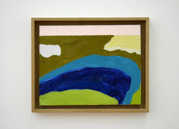 Oil painting of an abstract landscape.
