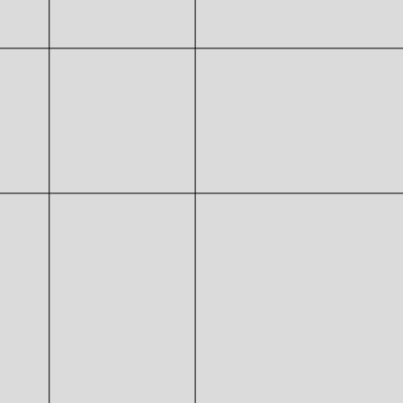A black and grey grid of various sized rectangles