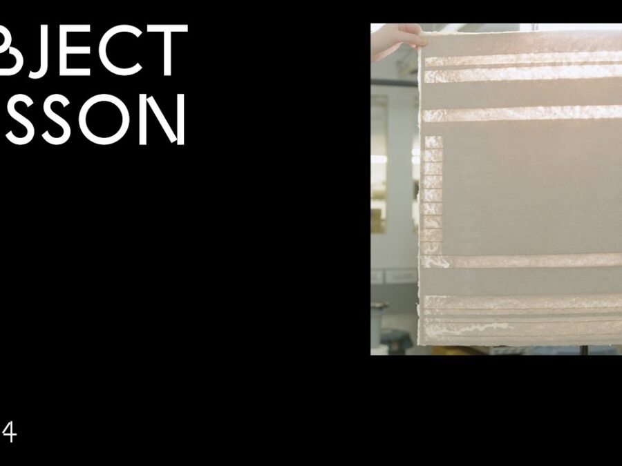 A black rectangle with the words Object Lesson in the upper left hand corner and OL 014 in the bottom left hand corner accompanied by an image of two hands holding a piece of paper in the upper right hand corner