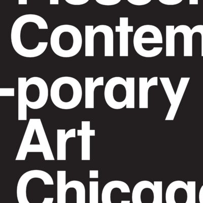 The cover of the MCA's annual report for 2011 featuring large white text reading Museum of Contemporary Art Chicago, against a black background that takes up the entire page