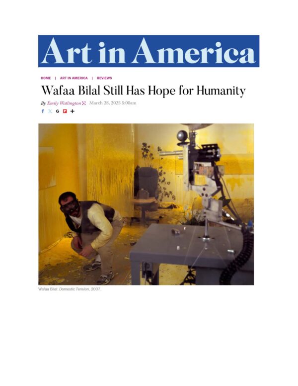 Screenshot of an Art in America article titled 