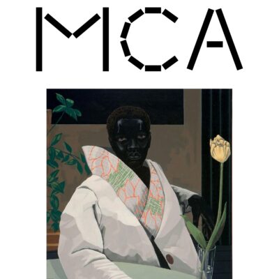 The MCA members magazine cover featuring a painting of a person in a white suitcoat and pastel scarf sitting in a dark room at a table with a tulip on it holding their glasses