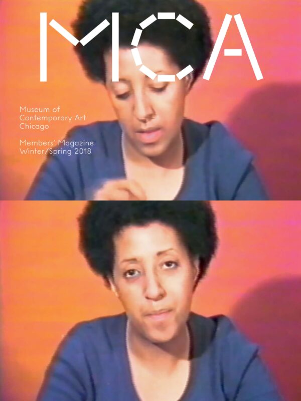 Cover of the MCA Members' Magazine for Winter-Spring 2018 featuring two images of the same woman. In the top image she looks down at her hand. In the bottom image she looks directly at the viewer.