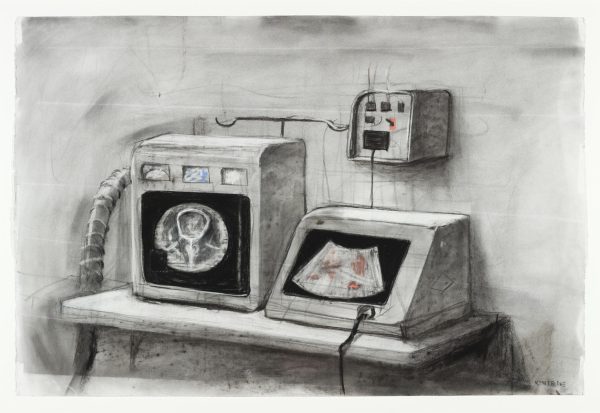 Drawing of hospital monitors and equipment
