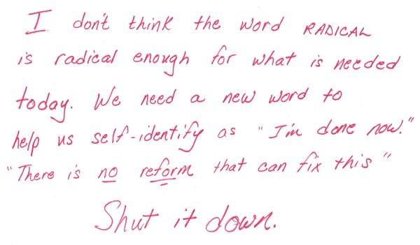A red handwritten block of text reads 
