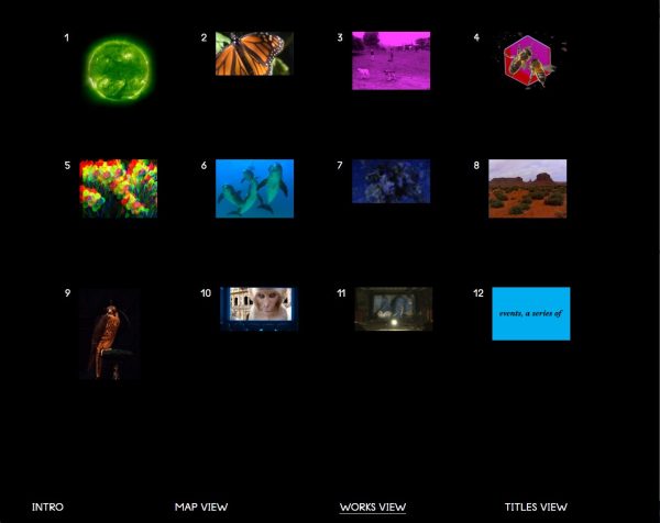 Three rows of four colorful images against a black background