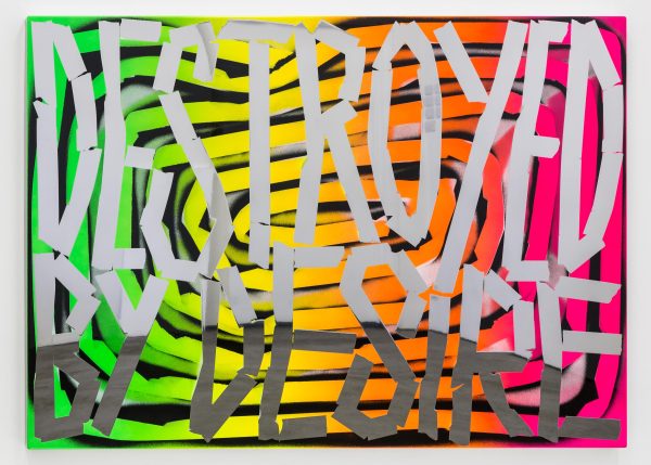 Large jagged letters that read 