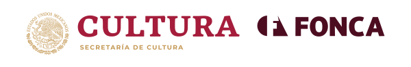 Secretaria de cultura and Fonca logos