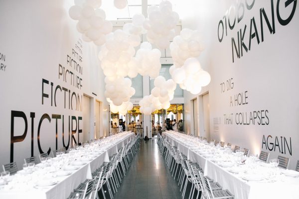 tables are set neatly prior to event starting