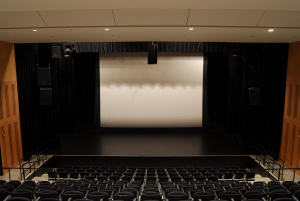 View of stage in empty theater